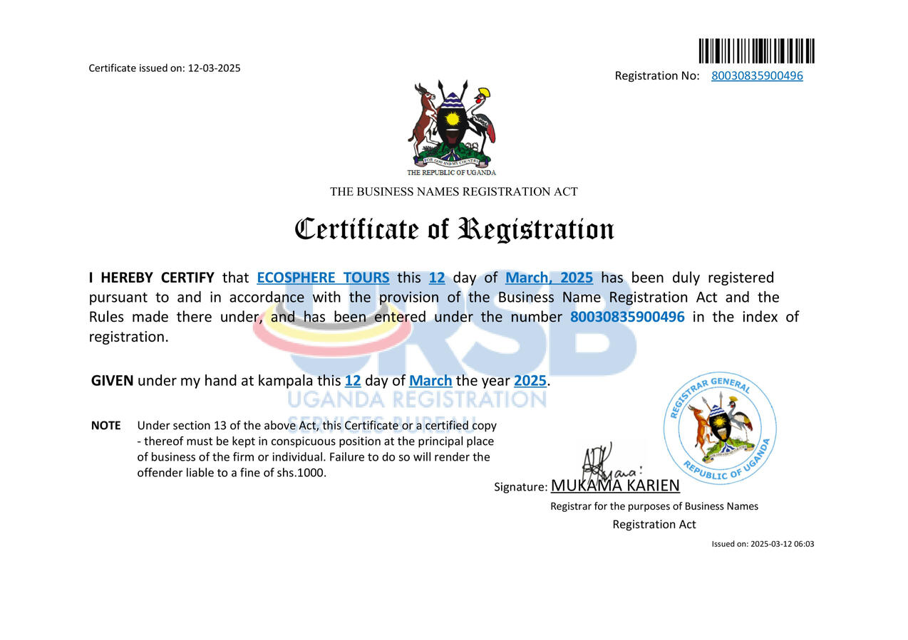 Certificate of Registration Certificate of Registration